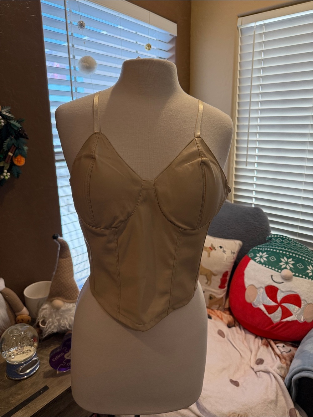 Sculpting Longline Bustier Top in Nude
